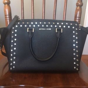Michael Kors black rhinestone/studded Lg ‘Selma’